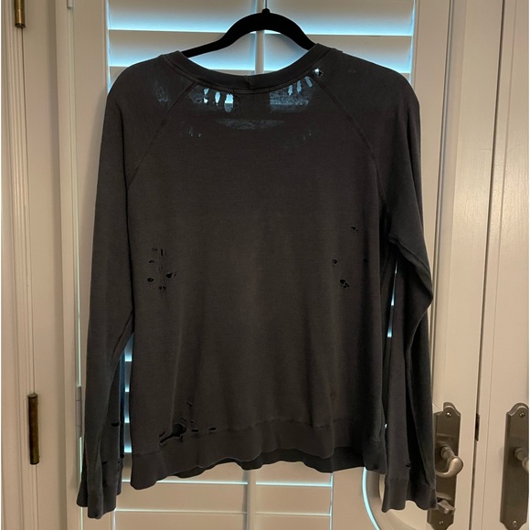 Monrow Ripped Crewneck - Picture 3 of 4